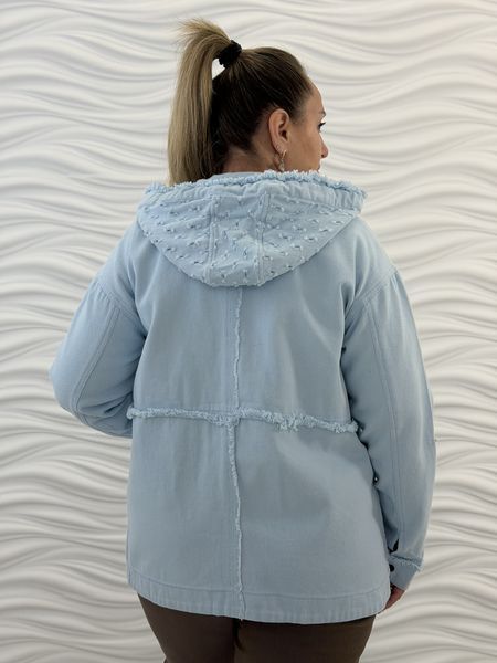Ветровка-толстовка оверсайз XL-6XL (46-58) Голубой 969/XL фото
