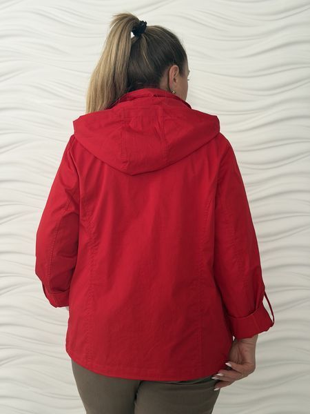 Жіноча вітрівка котон xl-6Xl(44-54) Червоний 856/XL(К) фото