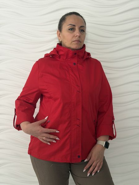 Жіноча вітрівка котон xl-6Xl(44-54) Червоний 856/XL(К) фото