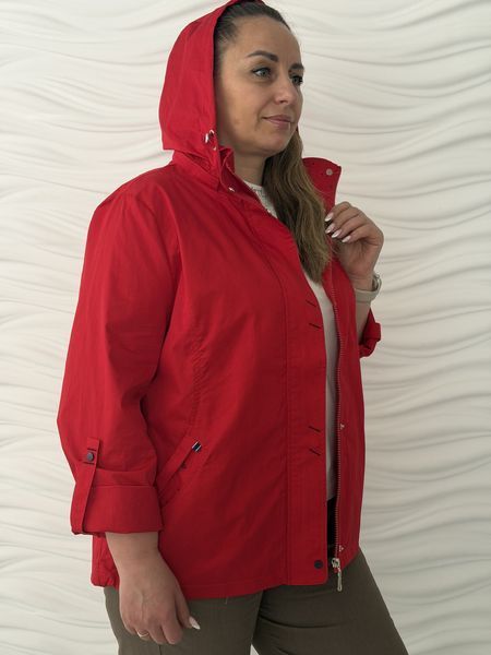 Жіноча вітрівка котон xl-6Xl(44-54) Червоний 856/XL(К) фото