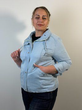 Котонова вітрівка 2Xl-6Xl Блакитний 220/2XL фото