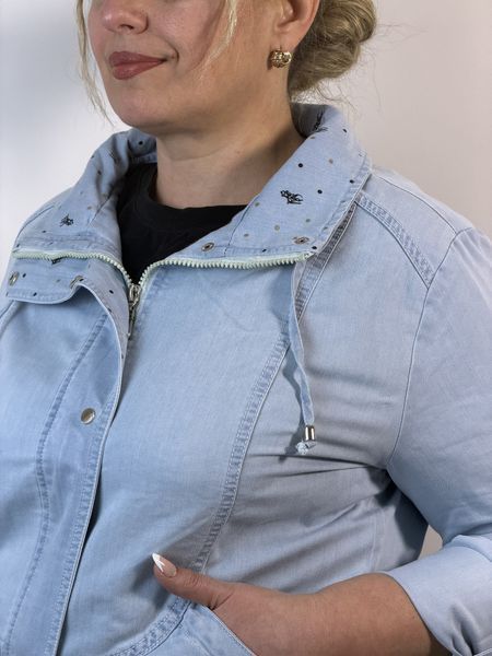 Коттоновая ветровка 2Xl-6Xl Голубой 220/2XL фото