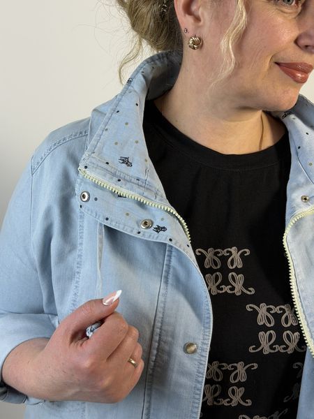 Коттоновая ветровка 2Xl-6Xl Голубой 220/2XL фото