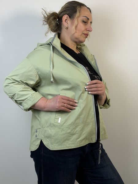 Жіноча демісезонна куртка XL-6XL (46-56) Оливковий 814/XL(O) фото